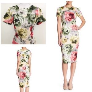 Alexia Admor Multicolor Floral Midi Dress